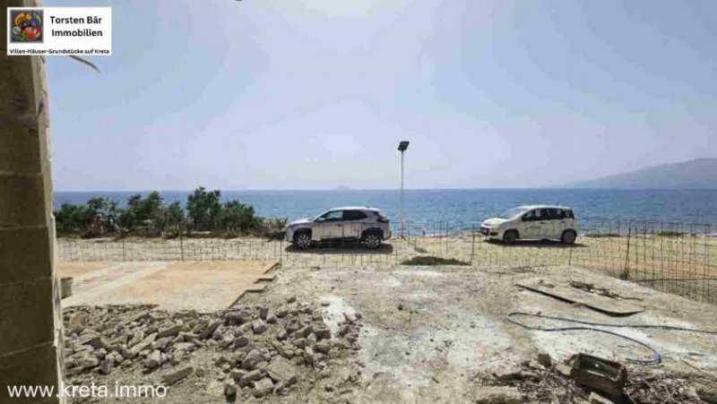 Kalamaki Kreta Kreta, unfertiges Apartmenthaus mit 8 Wohneinheiten direkt am Meer Haus kaufen